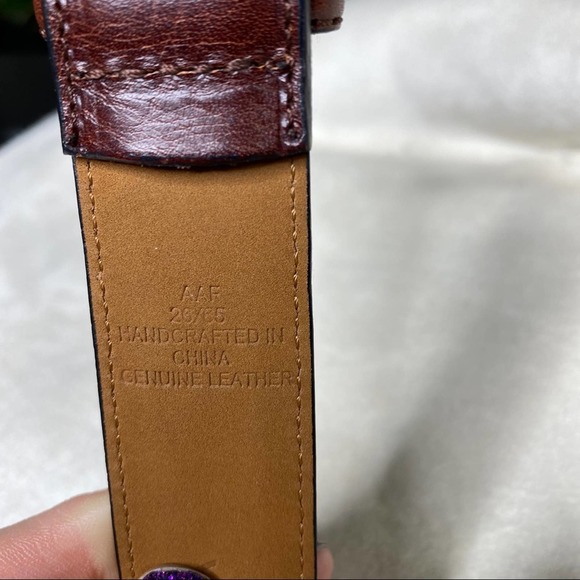 Nautica Leather Belt Mens Smooth Brown 26/65 - Picture 5 of 6